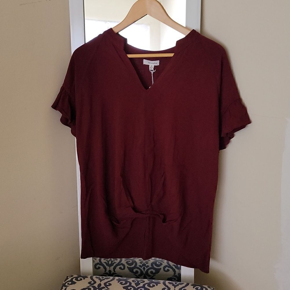 Eyeshadow Burgundy Maroon Blouse Women's Size Medium